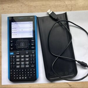 Texas Instruments TI Nspire CX II CAS Graphing Calculator with charger USB cable
